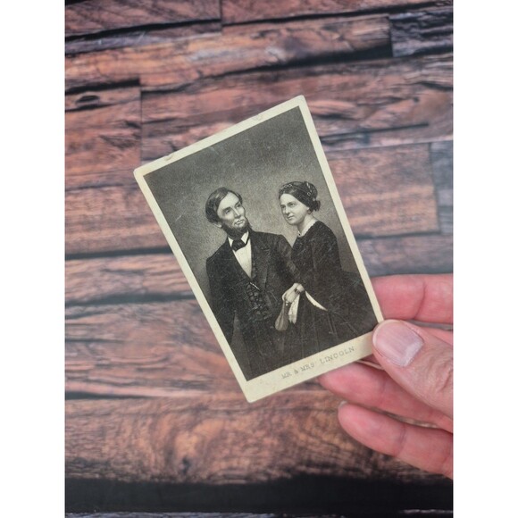 1860s‎ Carte De Visite Abraham & Mary Todd Lincoln Brady La Mere VTG Civil War - Picture 7 of 7